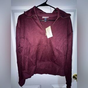 Universal Thread Maroon Quarter-Zip Hoodie